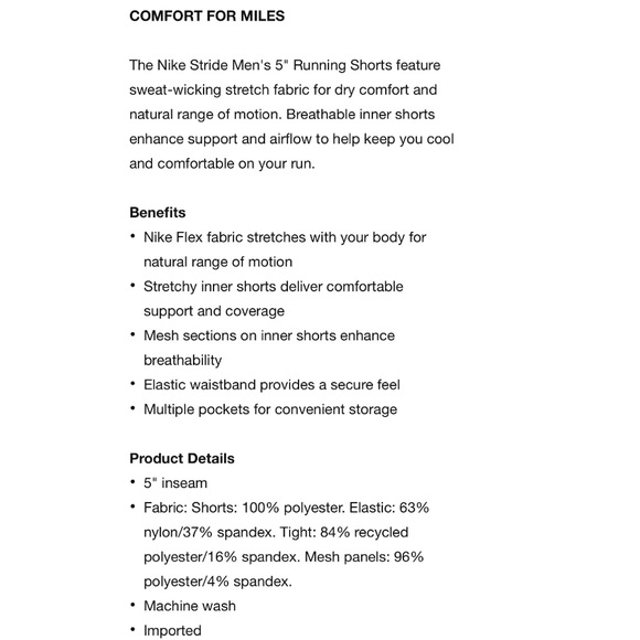 NIKE STRIDE 5โ RUNNING SHORTS | NWT - Picture 4 of 8